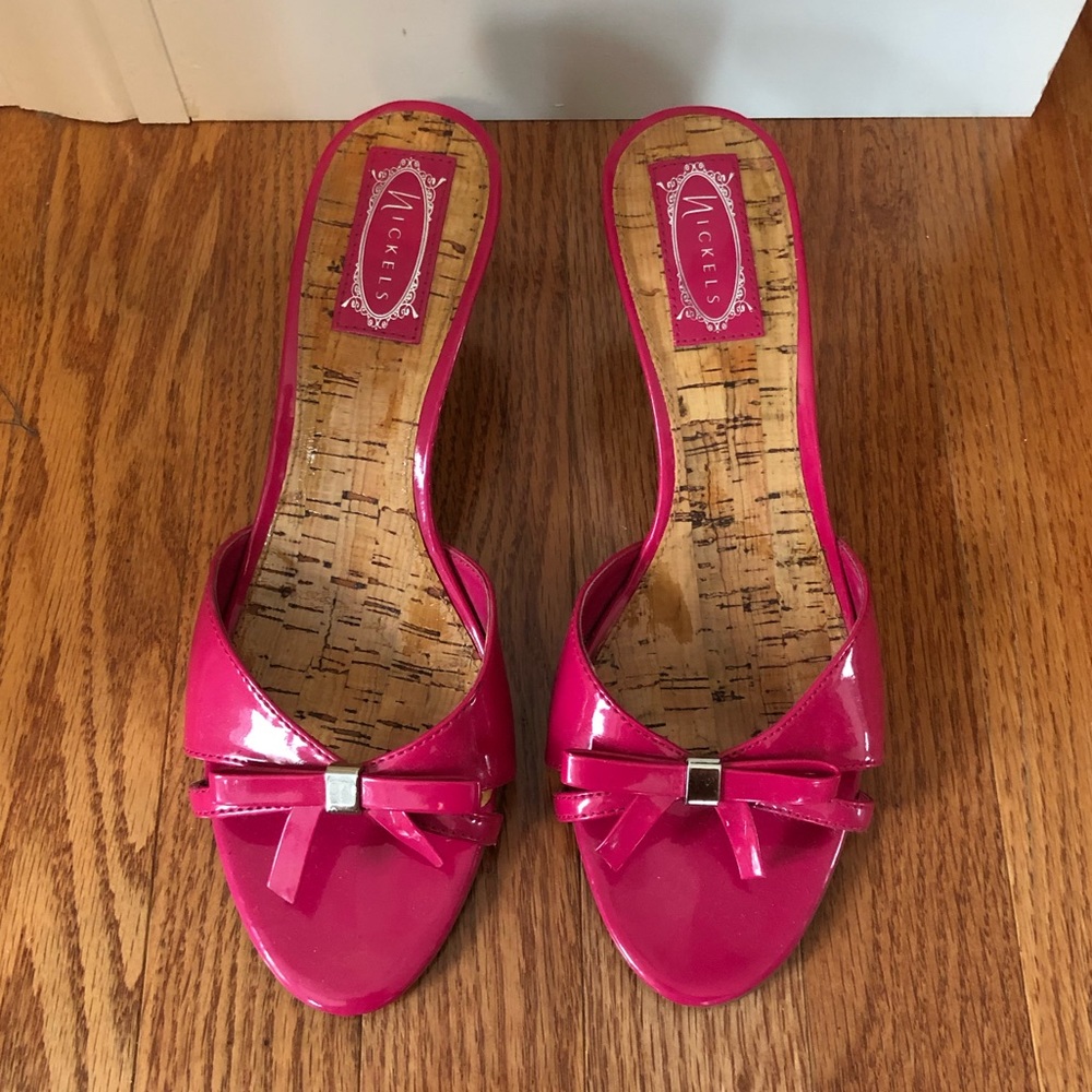 Bright Pink Nickels Heels